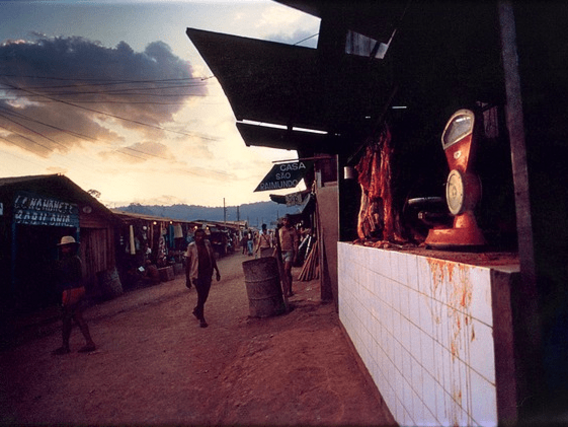 Curionópolis-1981 A cidade de Curionópolis ao pôr do sol